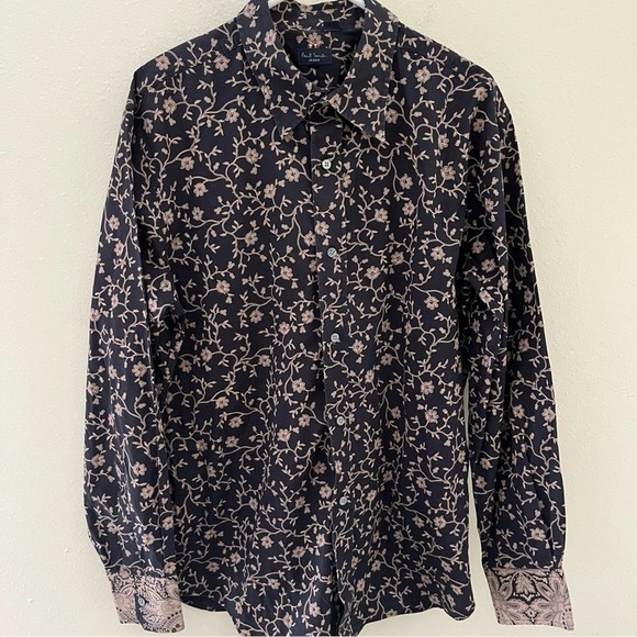Vintage Paul Smith All Over Print Floral Long Sleeve Button Down Shirt Sz XL - Picture 1 of 5